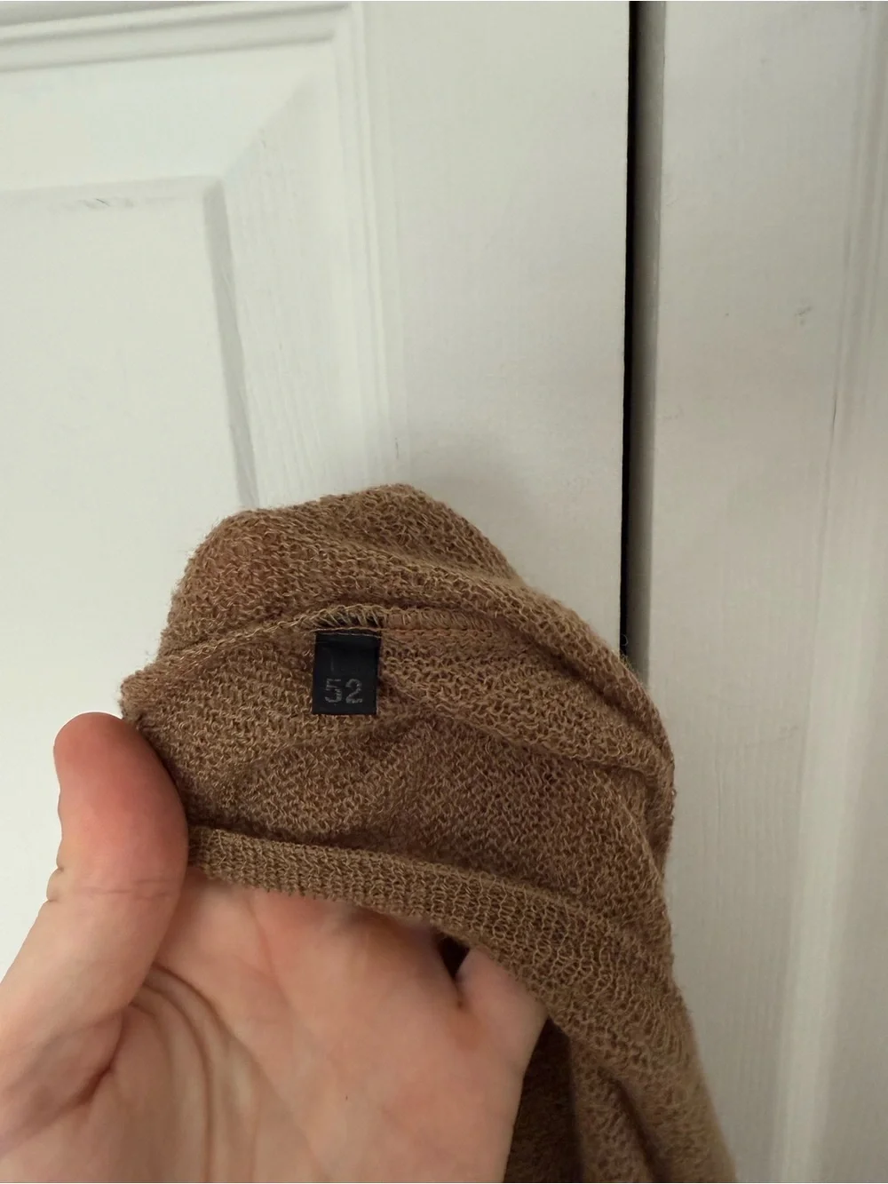 Prada Men's V-Neck Mohair-Wool-Blend Sweater in Camel
